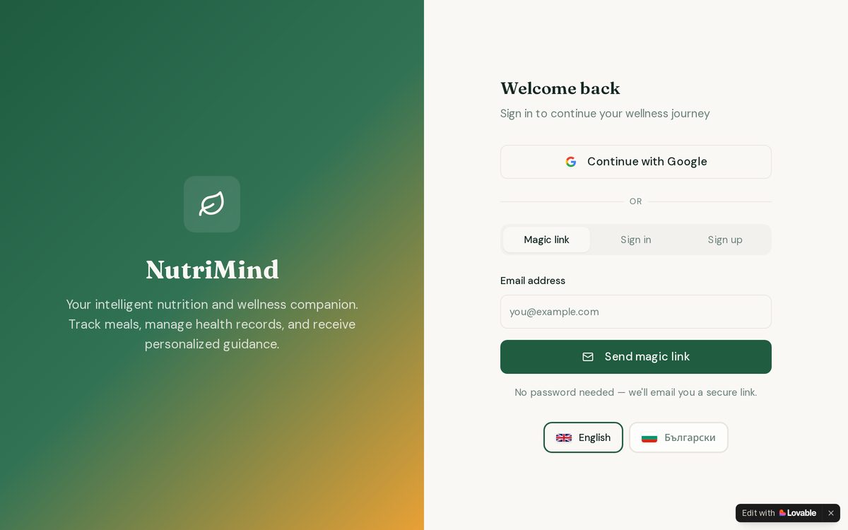 NutriMind Wellness Hub